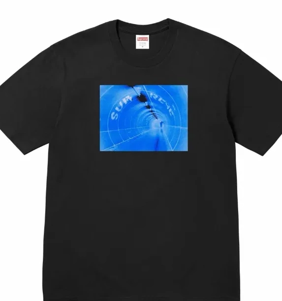 S-XL Tunnel Short White Sleeve and T-shirt Space Tee SS24 Black Tunnel Time 0711